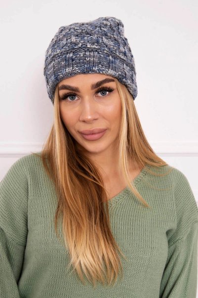 Kesi Căciulă de iarnă călduroasă din denim gri închis, de damă, asortabilă.