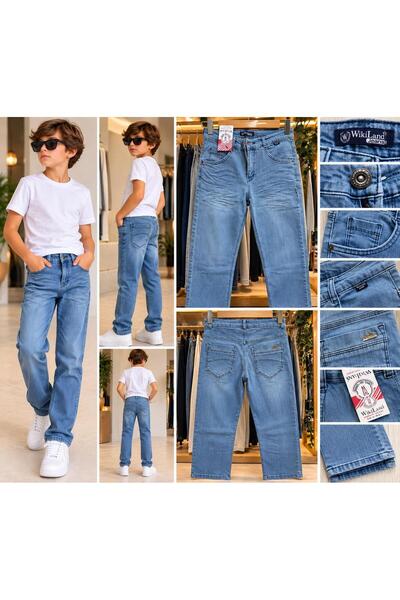 Genel Markalar ERKEK ÇOCUK KOT PANTOLON DÜZ MODEL ( 10-16 YAŞ )
