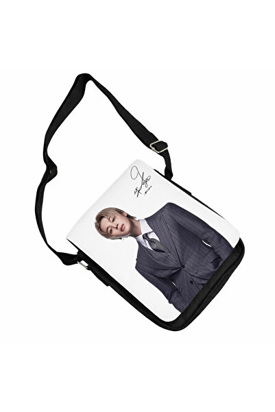 OEM Geantă personalizată bts arirang jimin army kpop, Negru, 18x20x6 cm