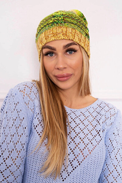 Kesi Căciulă călduroasă de damă din fleece, galben-verde neon, universală