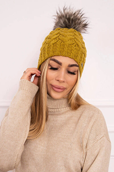 Kesi Căciulă de damă cu pompon și fleece de iarnă kiwiazul