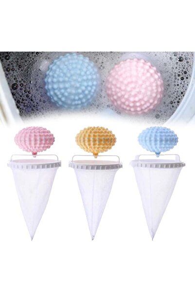 ASKIND 3Pcs Floating Hair Filtering Mesh Removal with Silicone Sticky Ball, 2...
