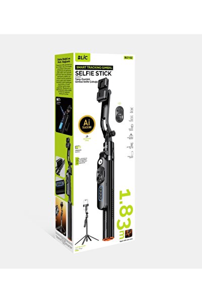 Blic Blt-52 Akıllı Takip Özellikli Selfie Çubuğu & Tripod (Bluetooth 5.2)