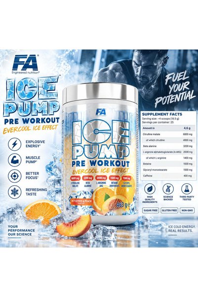 Fa Nutrition Fa ICE Pump PreWorkout 463 g - Icy citrus peach