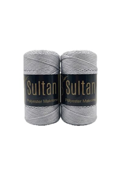 hobi dünyası evim 2 Pieces Sultan Macrame 3 Knitting Yarn 100 Grams - Bag Wal...