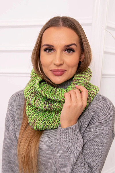 Kesi Eșarfă de lână caldă, verde neon, de damă, pentru sezon.