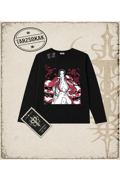 Tarzsokak One Piece Anime Characters Biskilet Collar Long Sleeve White