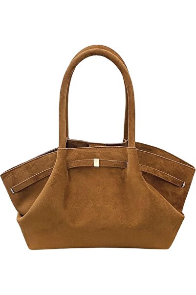 Generic Suede Tote Bag for Women - Stylish Large Capacity Shoulder Handbag, D...