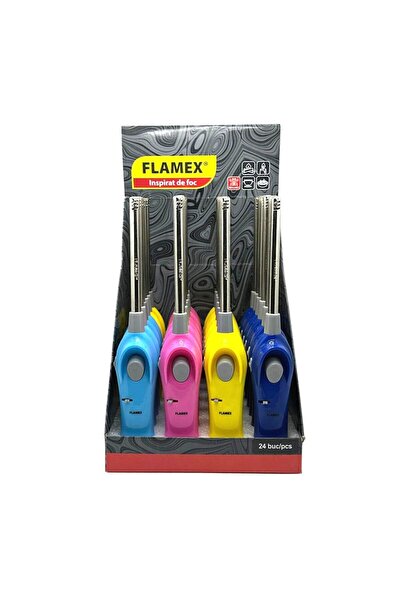 Flamex Brichetă cu tijă fixă pentru aragaz, reîncărcabilă, cu piezo