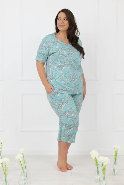 Other Pijama de damă cu mânecă scurtă, pantaloni 3/4 Hikari XL