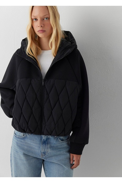 Mavi Sabit Hooded Oversized (Wide Cut) Women's Coat.