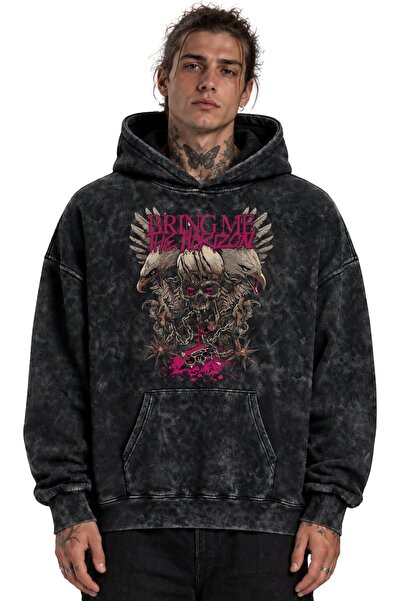 SEVBANO Φούτερ με κουκούλα Bring Me the Horizon Rock Metal Music Group, με στ...