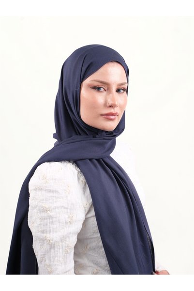 Armine İpek Pamuk Şal Lacivert