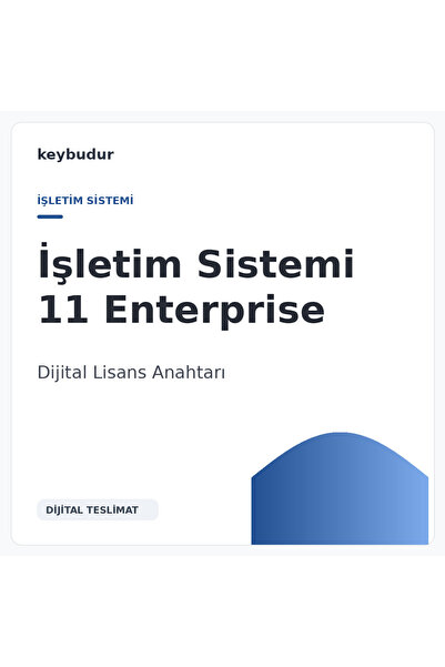 İşletim Sistemi 11 Enterprise — Dijital Lisans Anahtarı