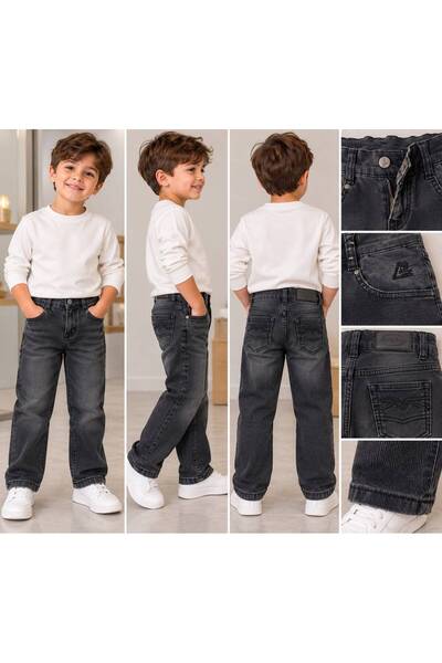 biricikkbebe BİRİCİK ERKEK ÇOCUK ETNİK ÇİZGİ DETAY KOT PANTOLON