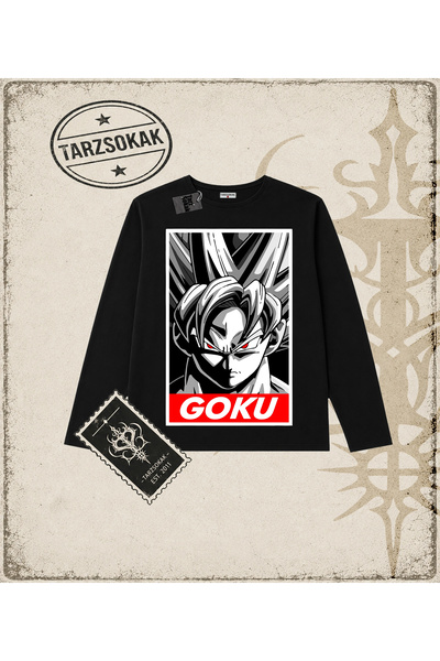 Tarzsokak Dragon Ball Anime Printed Long Sleeve