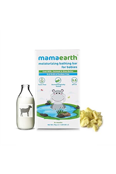 Mamaearth Moisturizing Baby Bathing Soap Bar, pH 5.5, with Goat Milk & Oatmea...