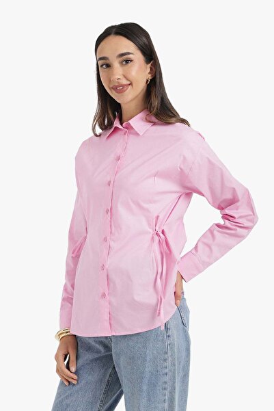 CARINA Karina Shirt with Side Drawstring - Rose Pink