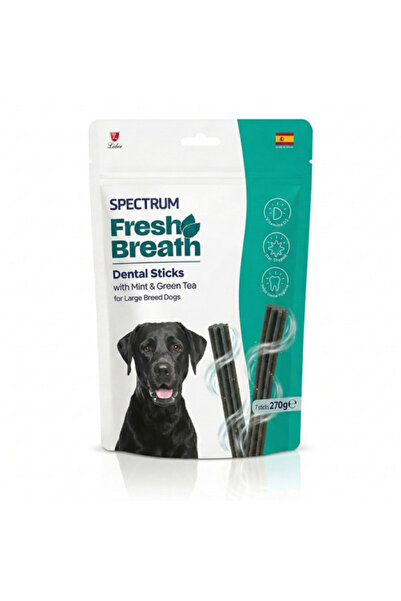 Spectrum Fresh Breath Dental Sticks Naneli ve Yeşil Çaylı Büyük Irk Köpek Ödül Maması 270gr (7'li)