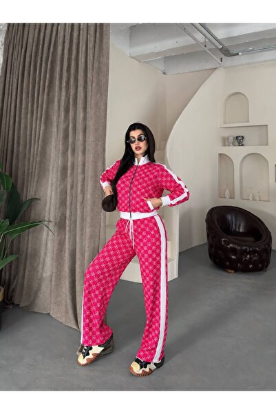Lina Fashion Γυναικείο Τυπωμένο Σετ Φόρμας Δύο Τεμαχίων