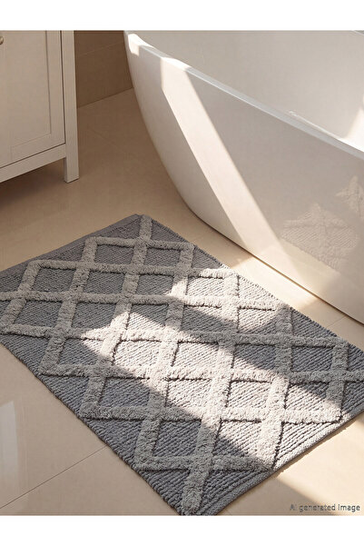 LC Waikiki Nevavm Farkıyla Lcw Home Mixed Diamond Patterned 50X80 cm Bath Mat