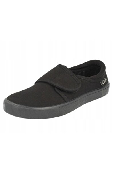 CLARKS Papuci de casă negri pentru copii cu velcro 24 J_H