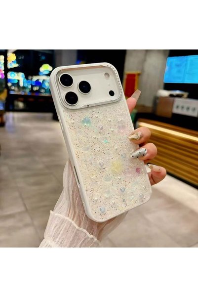 madamcase حافظة أنيقة بتصميم حجر أبيض متوافقة مع هاتف Apple iPhone 16 Pro Max
