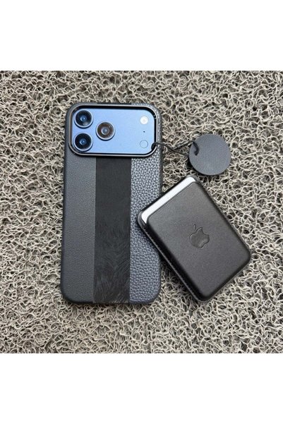 madamcase حافظة فاخرة متوافقة مع هاتف Apple iPhone 17 Pro مصنوعة من الجلد الس...