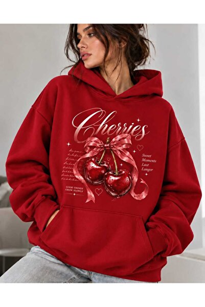 COHERENT Hanorac unisex pentru bărbați/femei SLOWLYCHERY, colorat, cu imprime...