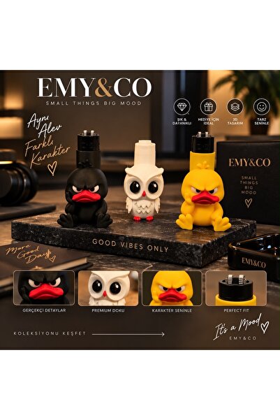 Genel Markalar EMY&CO Hayvan Figürlü 3D Baskı Dekoratif Koruyucu Kılıf