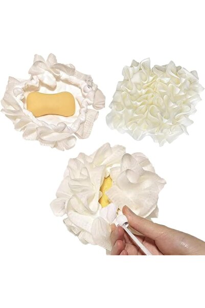Yelajoy 2PCS Bar Soap Pouch, Flower Shaped Soap Bar Bags Exfoliating Mesh Bod...