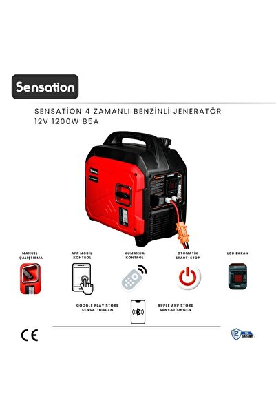 sensatıon 24 Volt Dc 4 Zamanlı Jeneratör (1800W 62A) Otomatik Akü Şarj Özelli...