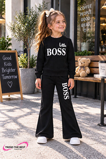 TREND THE BEST Trendin En İyisi Winter, Spring, and Autumn Girls' Black Spani...