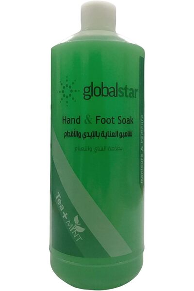 Globalstar شامبو غلوبال ستار للنقع بالشاي وخلاصة النعناع لليدين والقدمين، 1 لتر
