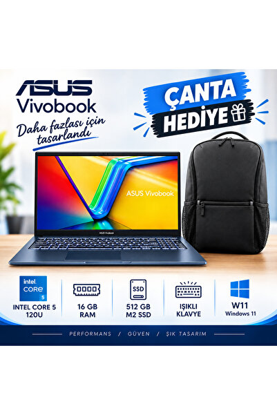 ASUS Vivobook 15 X1504VA-Ozt16Gb Intel Core 5 120U 16GB 512GB SSD Windows 11 ...