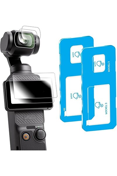 GENERAL [عبوة 2+2] واقي شاشة زجاجي مقوى متوافق مع DJI Osmo Pocket 4 لـ Pocket...