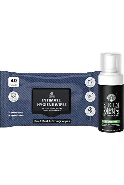 Skin Elements Intimate Hygiene Combo | Intimate Wash Men 120 ml With Menthol ...