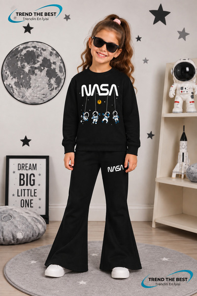 TREND THE BEST Trendin En İyisi Winter, Spring, and Autumn Girls' Black Spani...