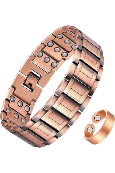 KASTWAVE Magnetic Bracelets for Men Sleek Titanium Stainless Steel Magnetic B...