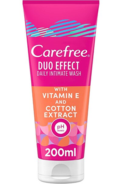 Carefree غسول يومي للمنطقة الحميمة، تأثير مزدوج مع فيتامين E ومستخلص القطن، م...