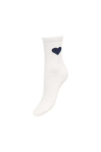 ONLY Women's White Onltalıa Tennis Sock Acc Socks