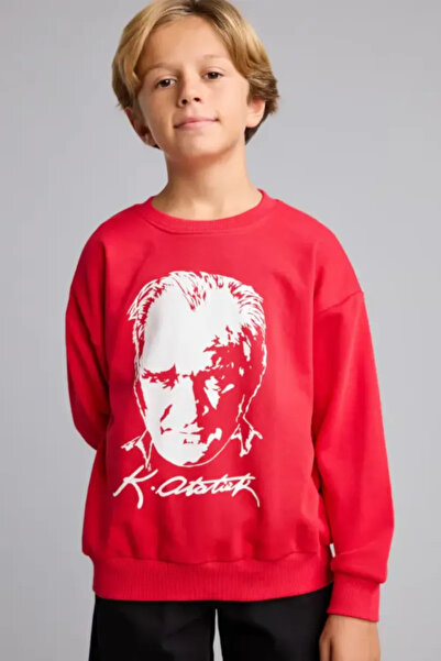 DeFacto Ataturk Printed Crew Neck Sweatshirt for Boys I6566A826Wn