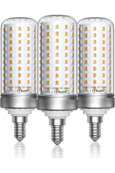 GENERAL مصباح LED E14 بقوة 25 واط، أبيض دافئ 3000 كلفن، يعادل 200 واط، 2500 ل...
