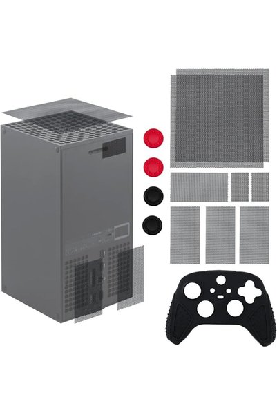 Mcbazel فلتر غبار وغطاء سيليكون لجهاز Xbox Series X، عبوة من قطعتين، غطاء فلت...