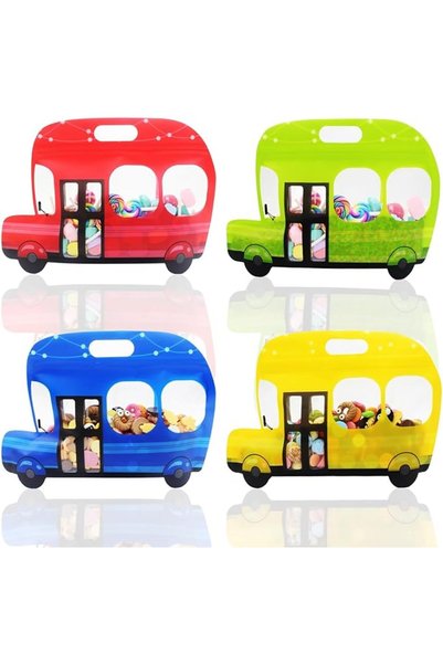 KASTWAVE 20 Pack Gift Bags for Kids Birthday Party Supplies, Cartoon Bus Good...