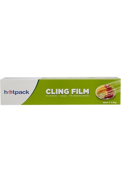 Hotpack غلاف بلاستيكي 45 سم (18 بوصة) - وزن إجمالي 2.5 كجم، 6 لفات