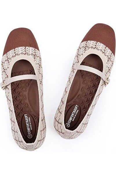 FRANKISCHE Frank Mully Mary Jane Women Flat Shoes Slip on Square-Toe Washable...