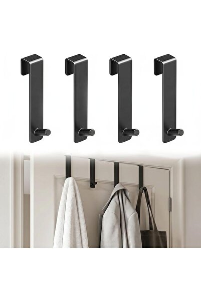 ToolHouse Over The Door Hooks 4 Pack - Door Hook for Hanging Robes, Towels, B...