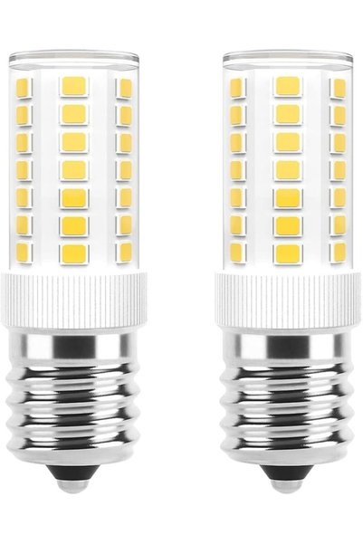 Bukela عبوة من 2 مصباح LED E17، مصباح LED صغير الحجم، إضاءة للثلاجة، قابل للت...