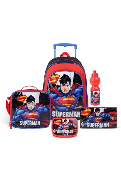 Warner Bros . Superman Up In The Sky 5In1 Trolley Box Set 18" I Trolley I Lun...